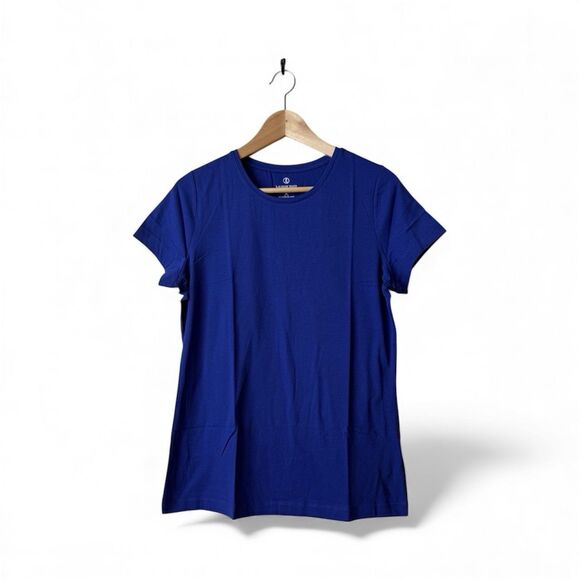 NWT Lands End Womens Fitted Purple T-Shirt Size Medium   Soft Cotton Blend NEW - Picture 1 of 10